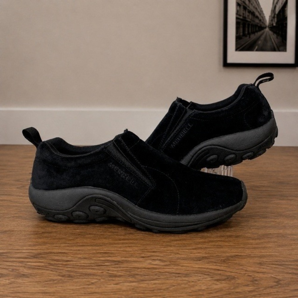 Merrell Jungle Moc Ice+ J004247 Men's 11 Black Suede Vibram‎ Slip On Shoes